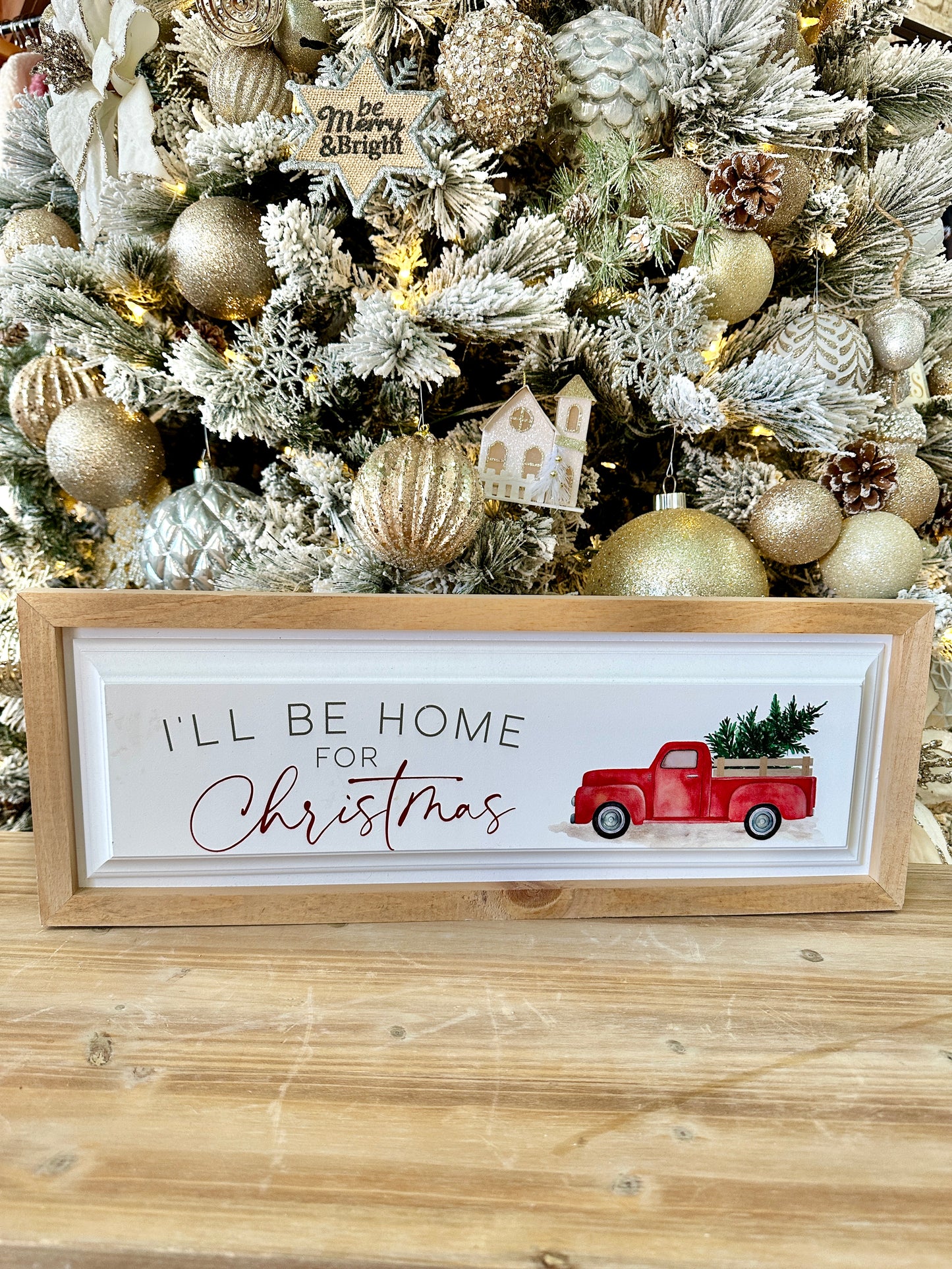 I'll Be Home For Christmas Sign