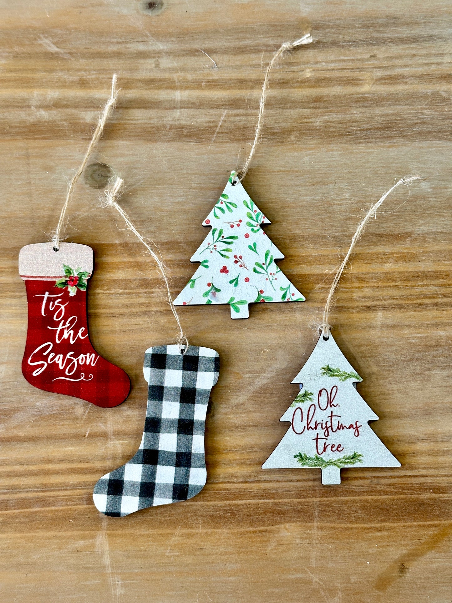 Tis The Season Wooden Ornament