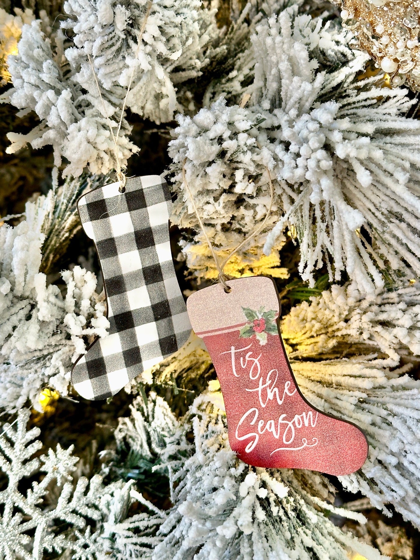Tis The Season Wooden Ornament