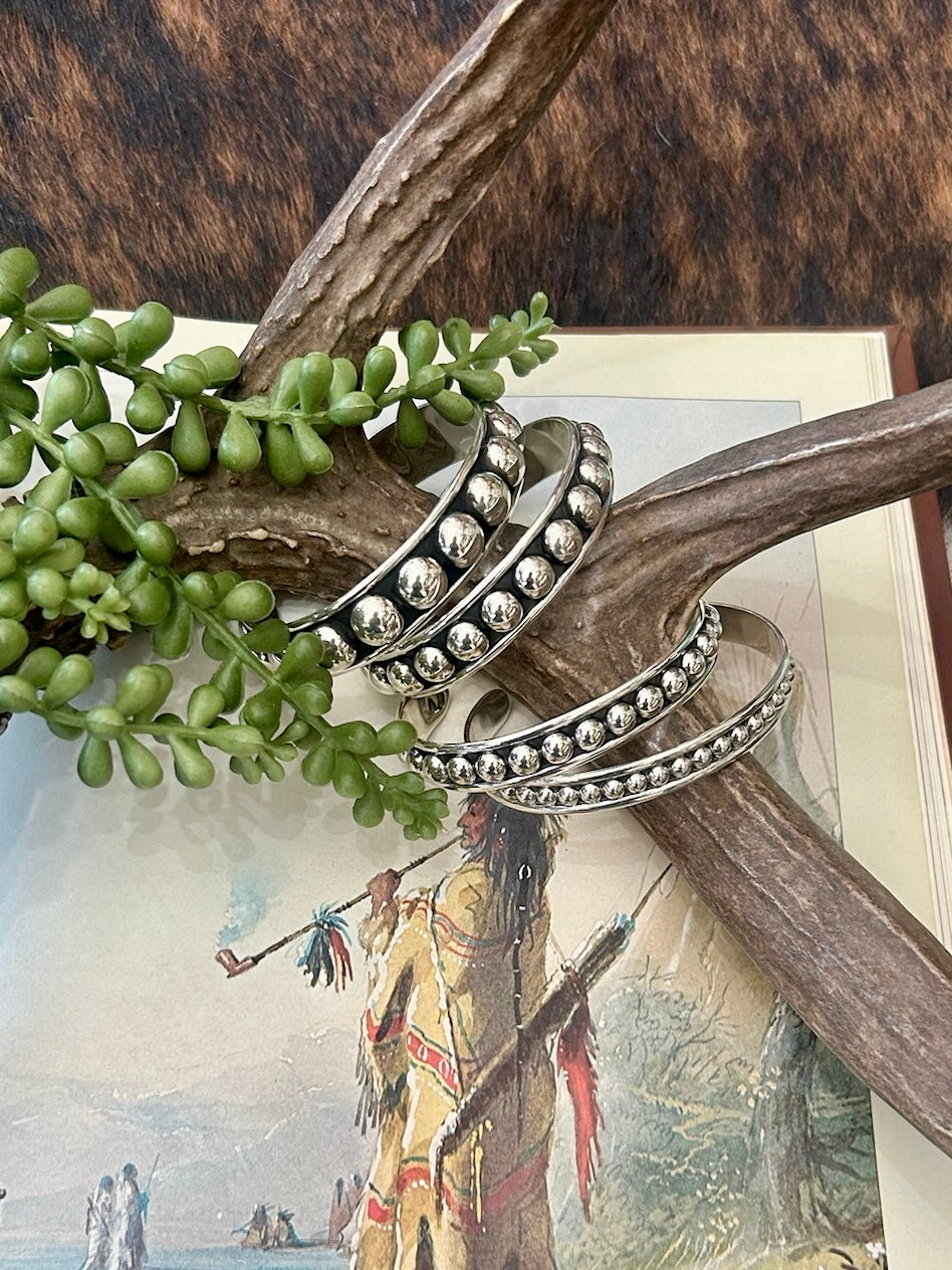 Sterling Silver Studded Cuffs