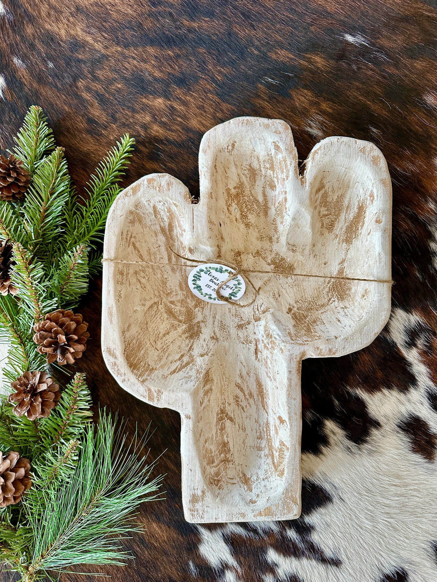 Cactus Wooden Bowl