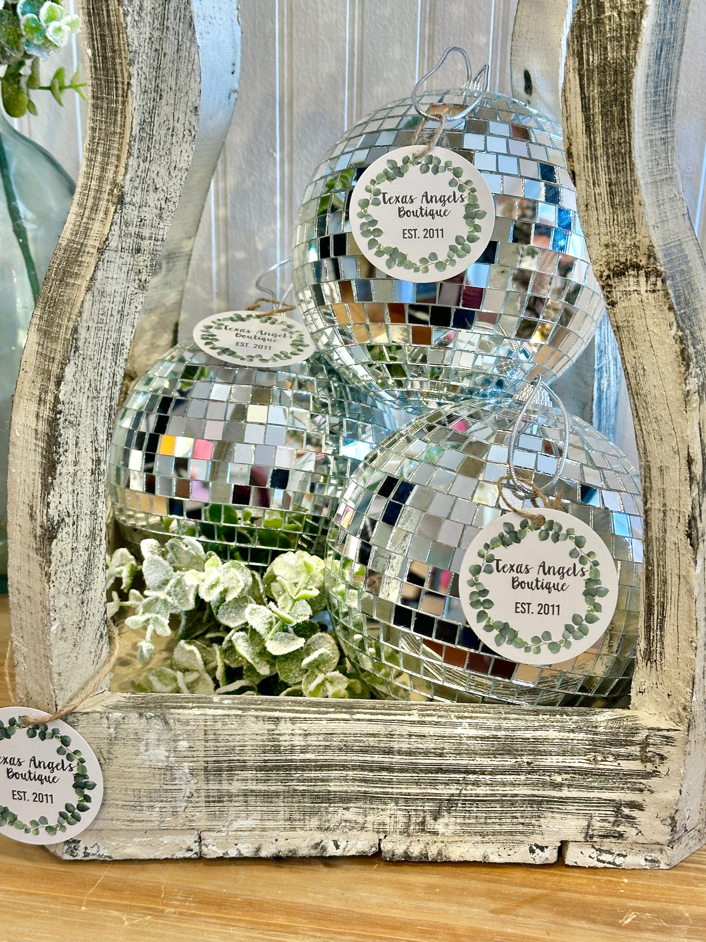 Silver Disco Ball Ornament