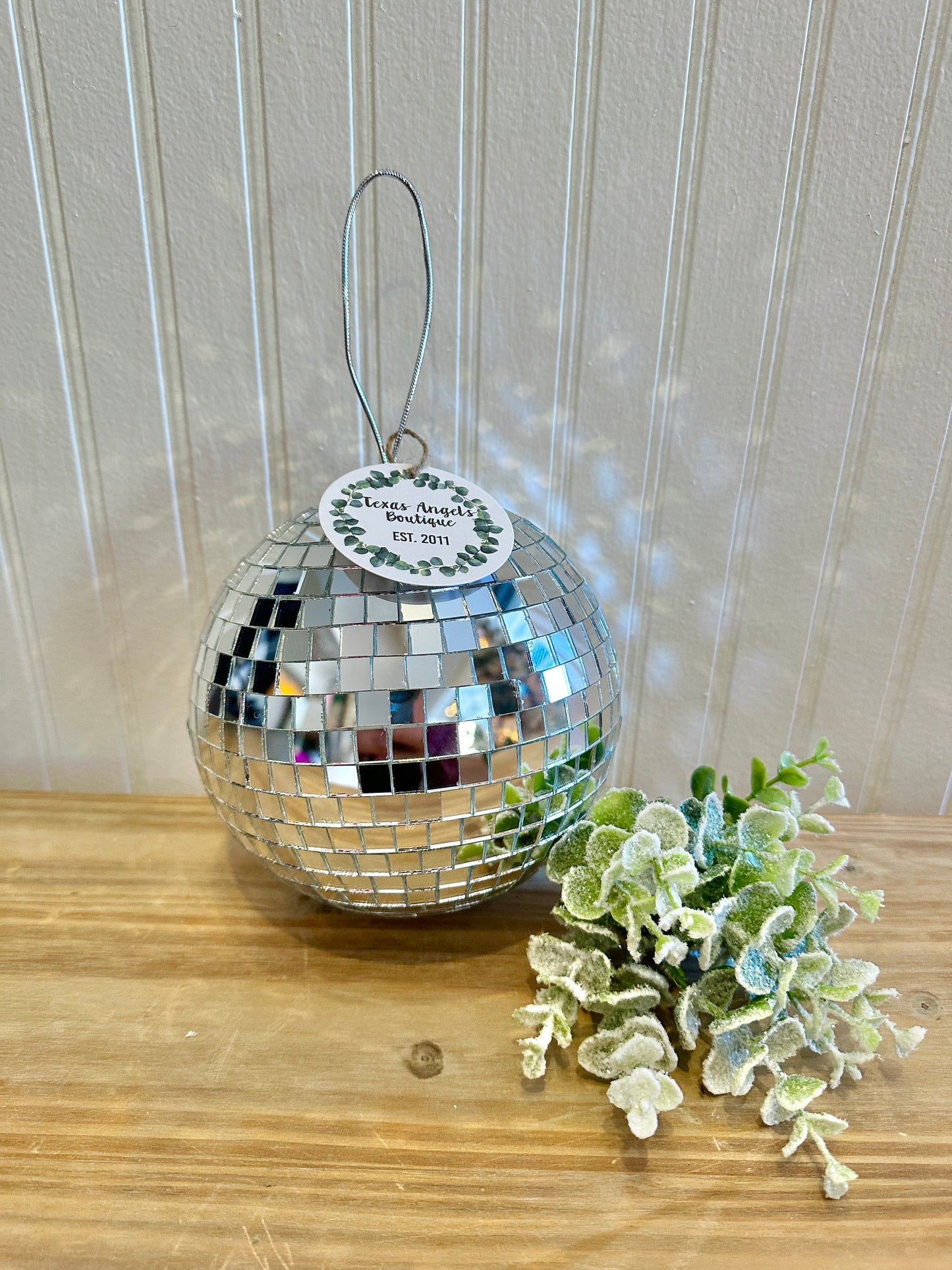 Silver Disco Ball Ornament