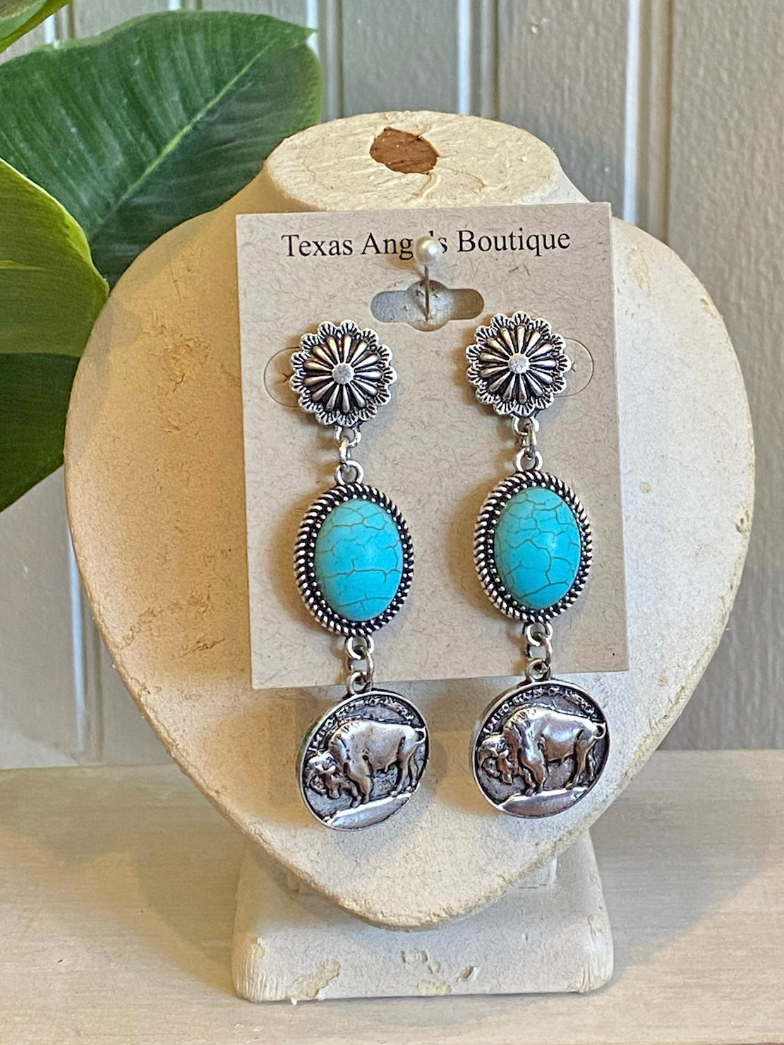Buffalo Concho Earrings