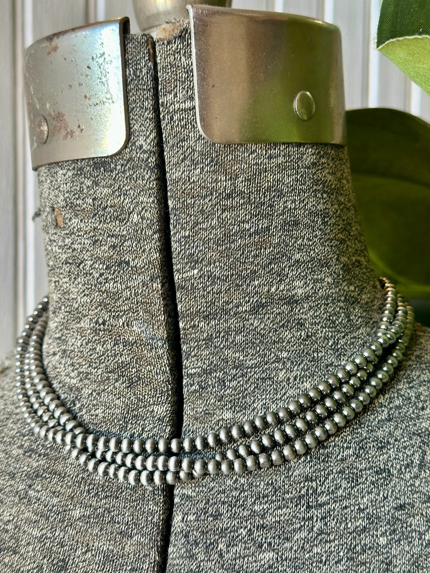 RESTOCK Triple Strand Silver Necklace