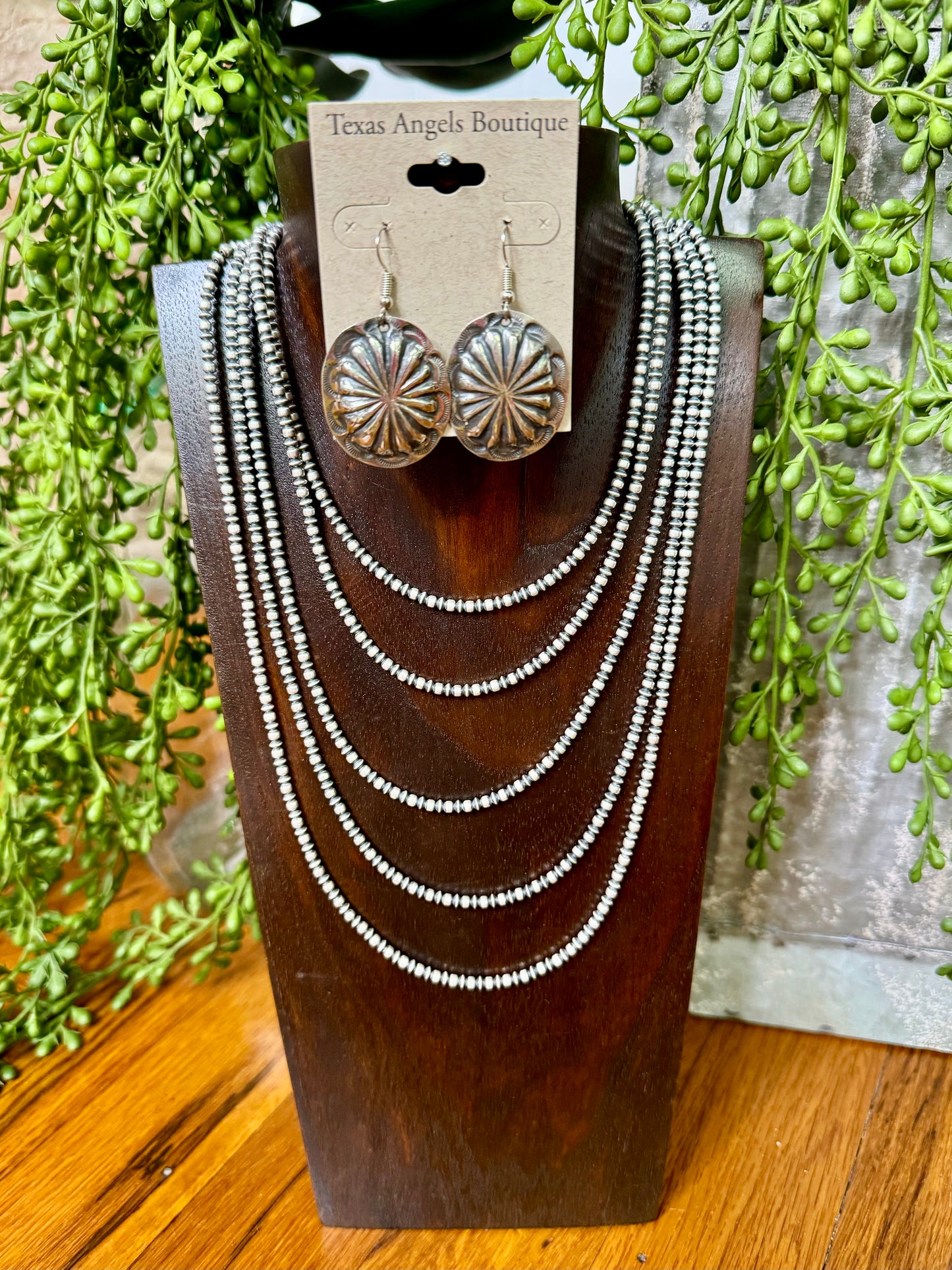 Sterling Silver Concho Earrings