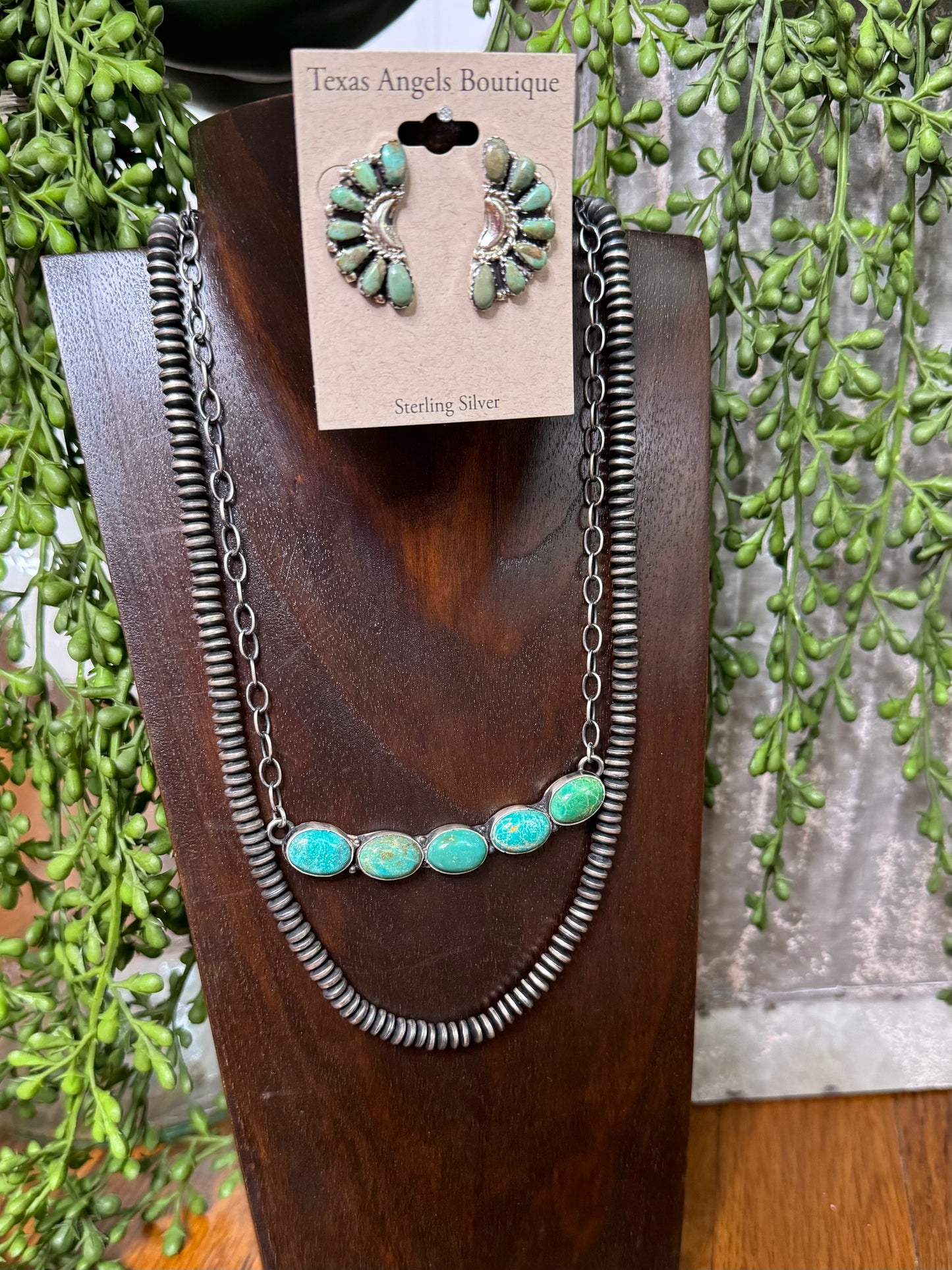 6MM Sterling Silver Navajo Saucer Beaded Necklace