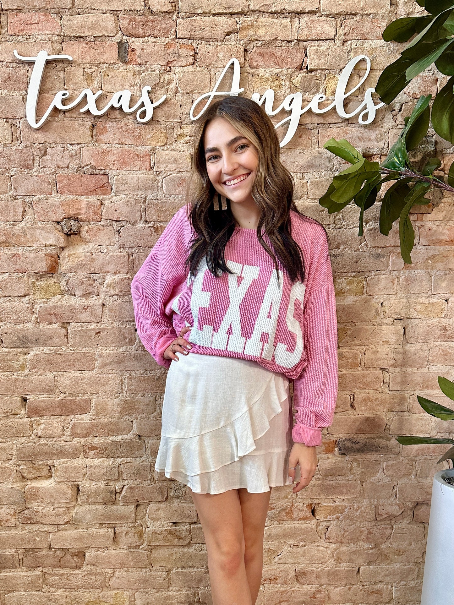 Pink Texas Pullover