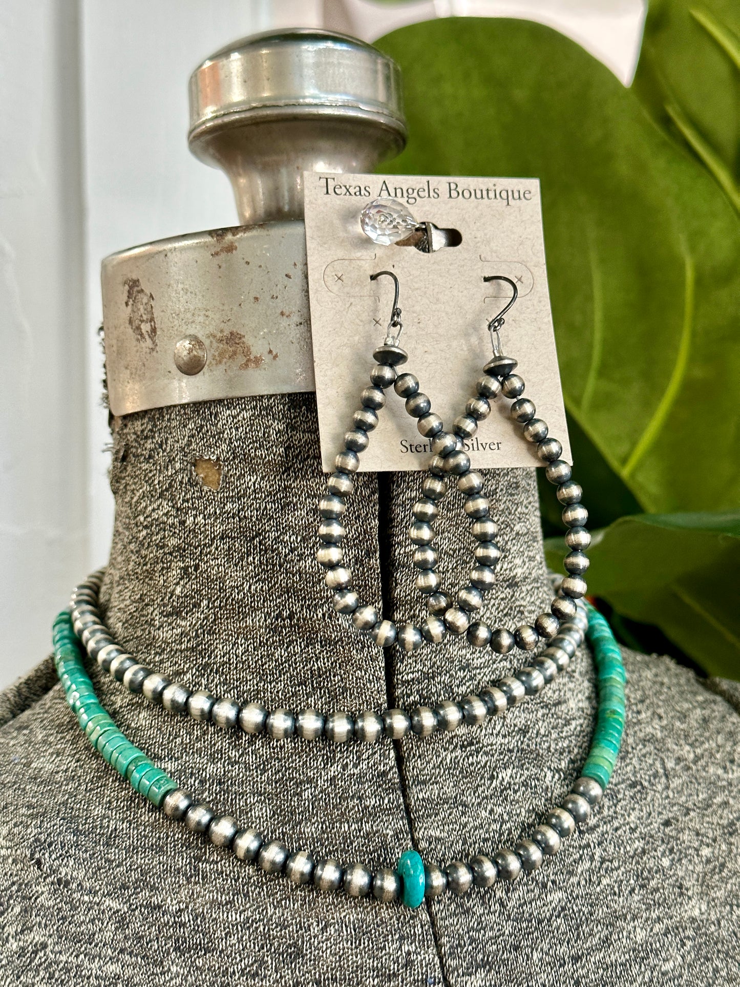 Sterling Silver Navajo Pearls Necklace