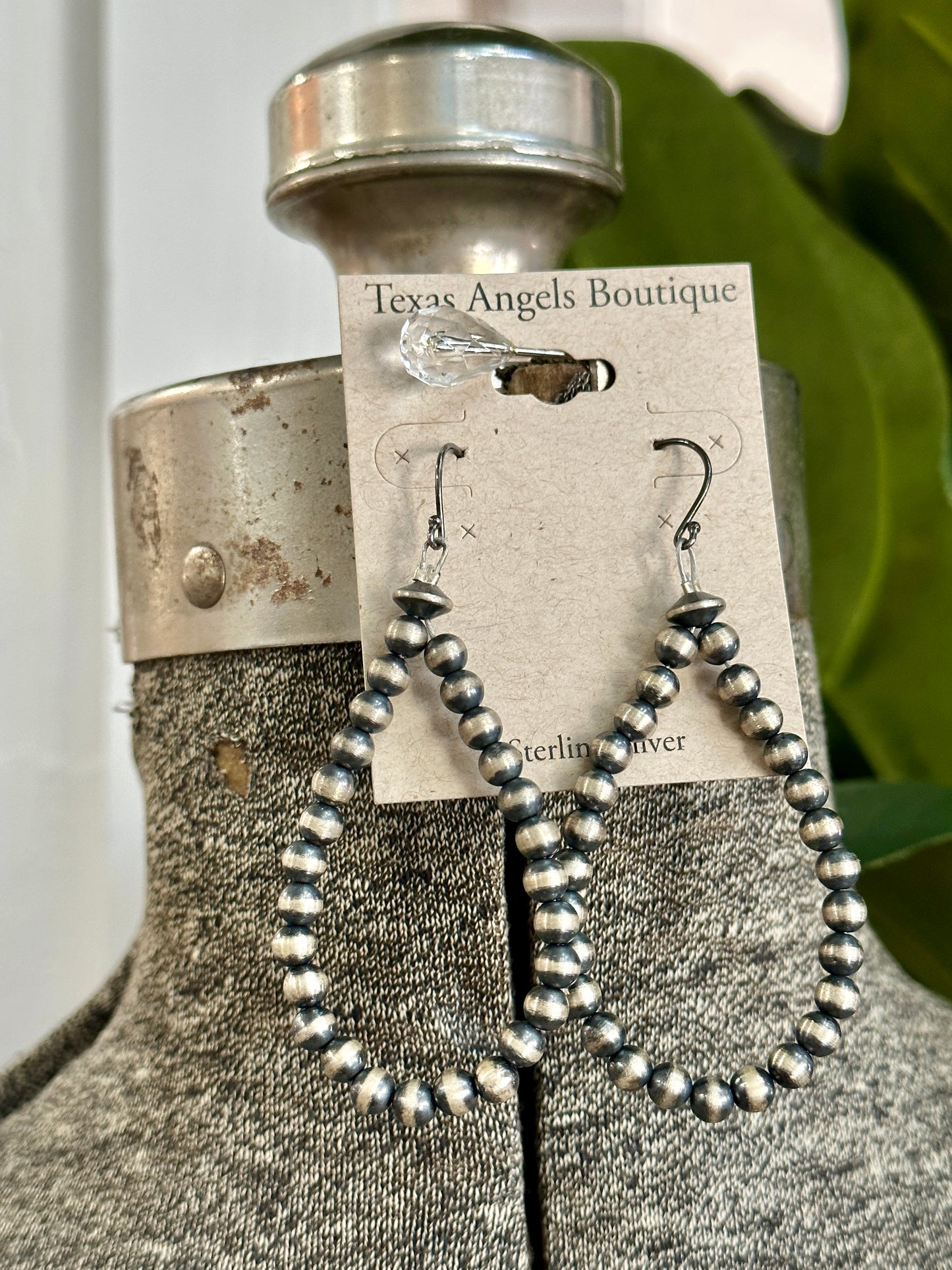 Sterling Silver Navajo Pearls Earrings
