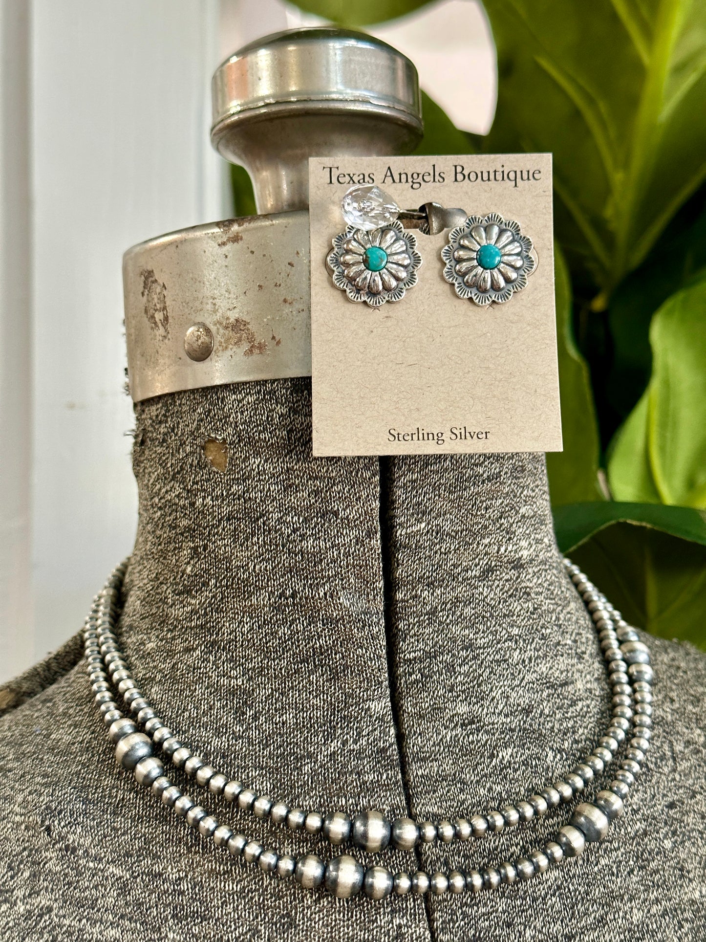 Sterling Silver Navajo Pearls Necklace
