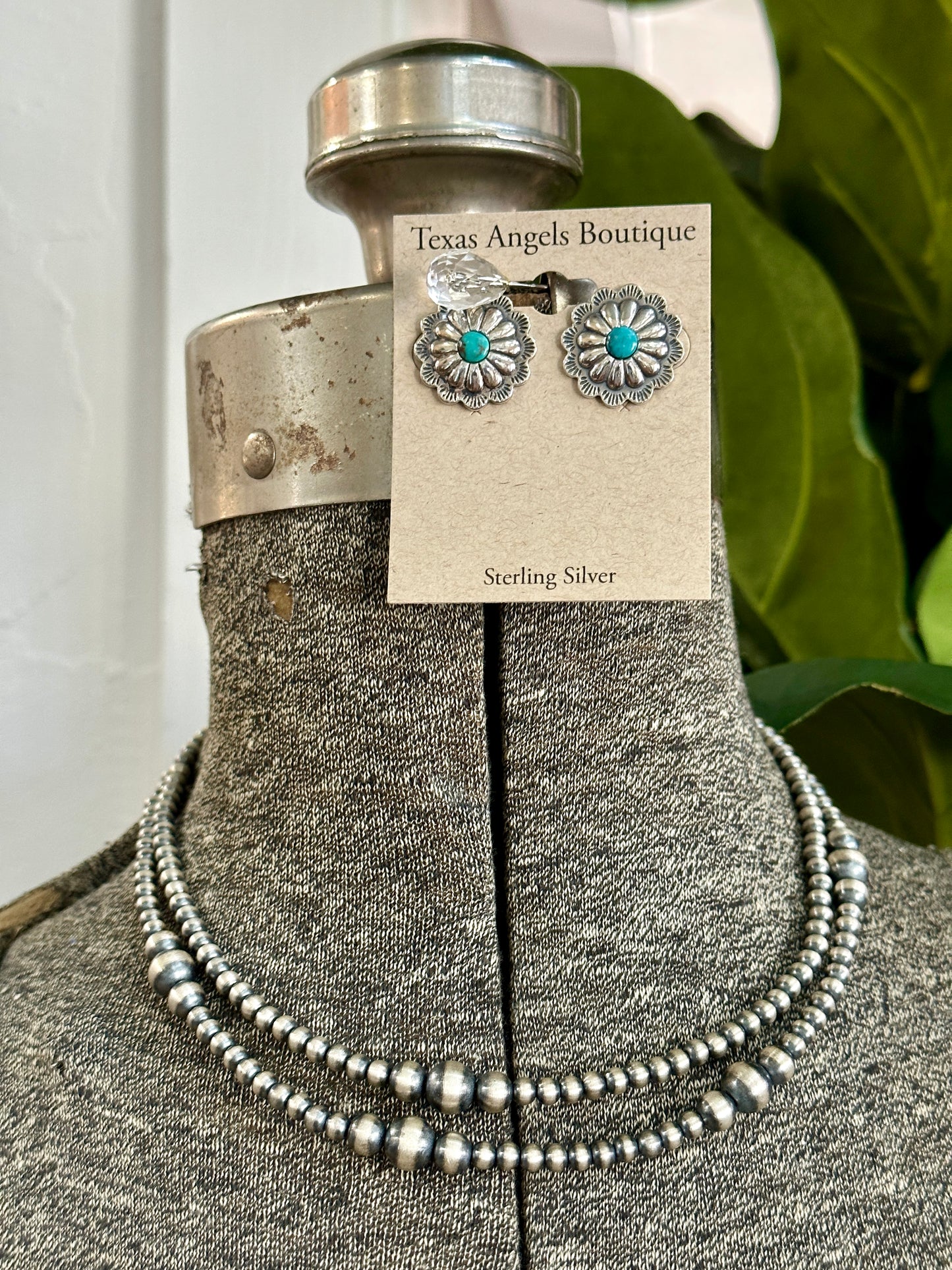 Sterling Silver Navajo Pearls Necklace