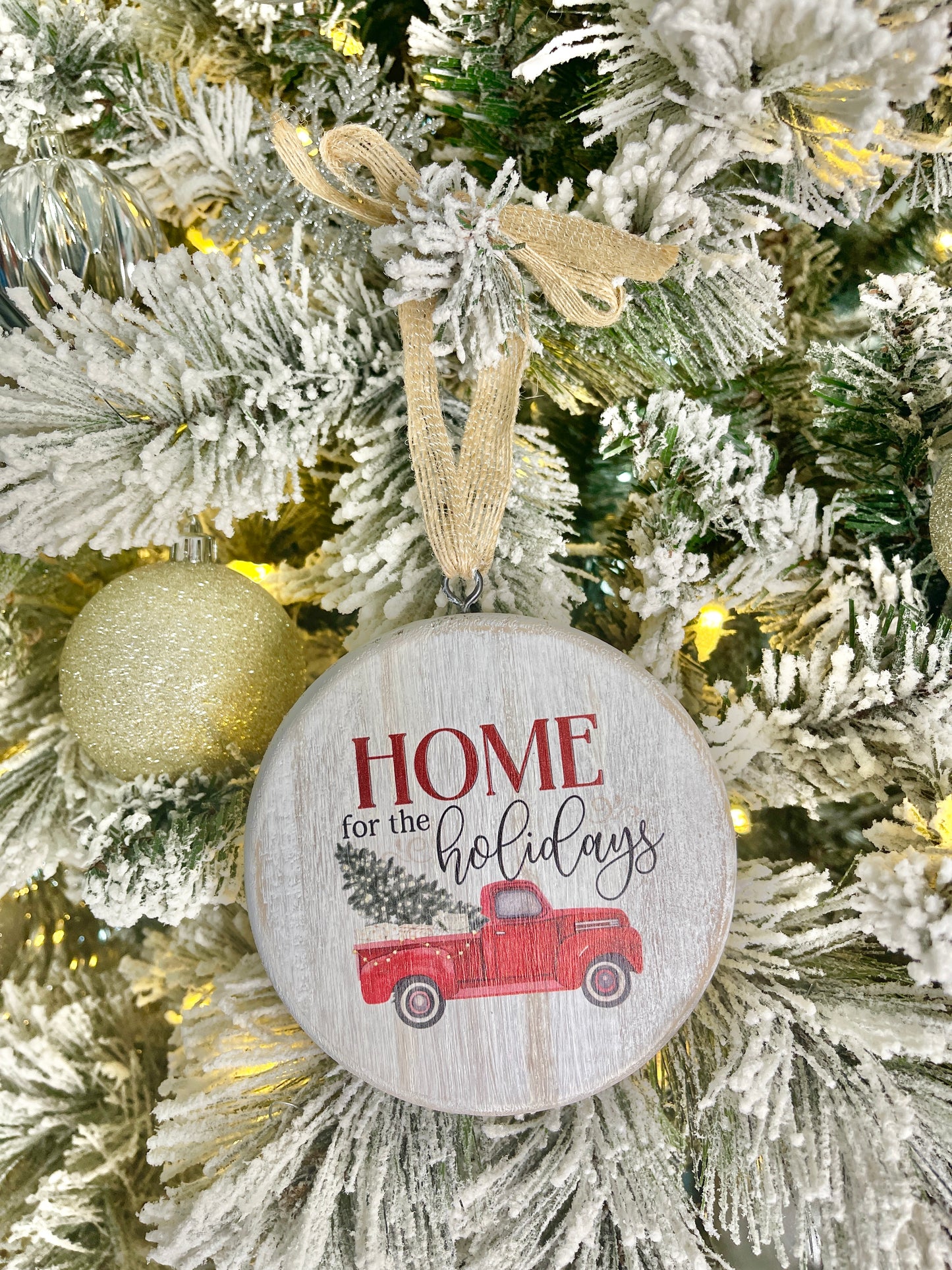 50% Off - Home For The Holidays Wooden Ornament