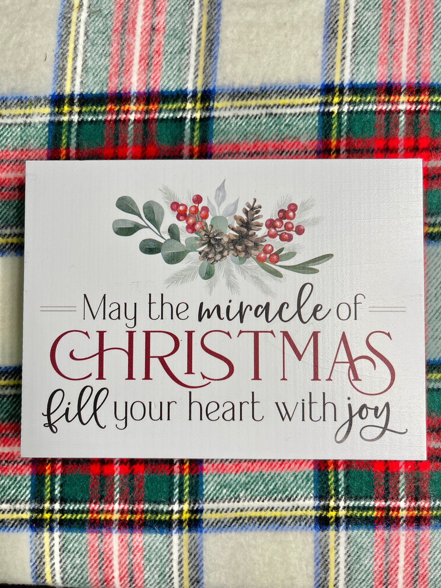Christmas Miracle Wooden Sign
