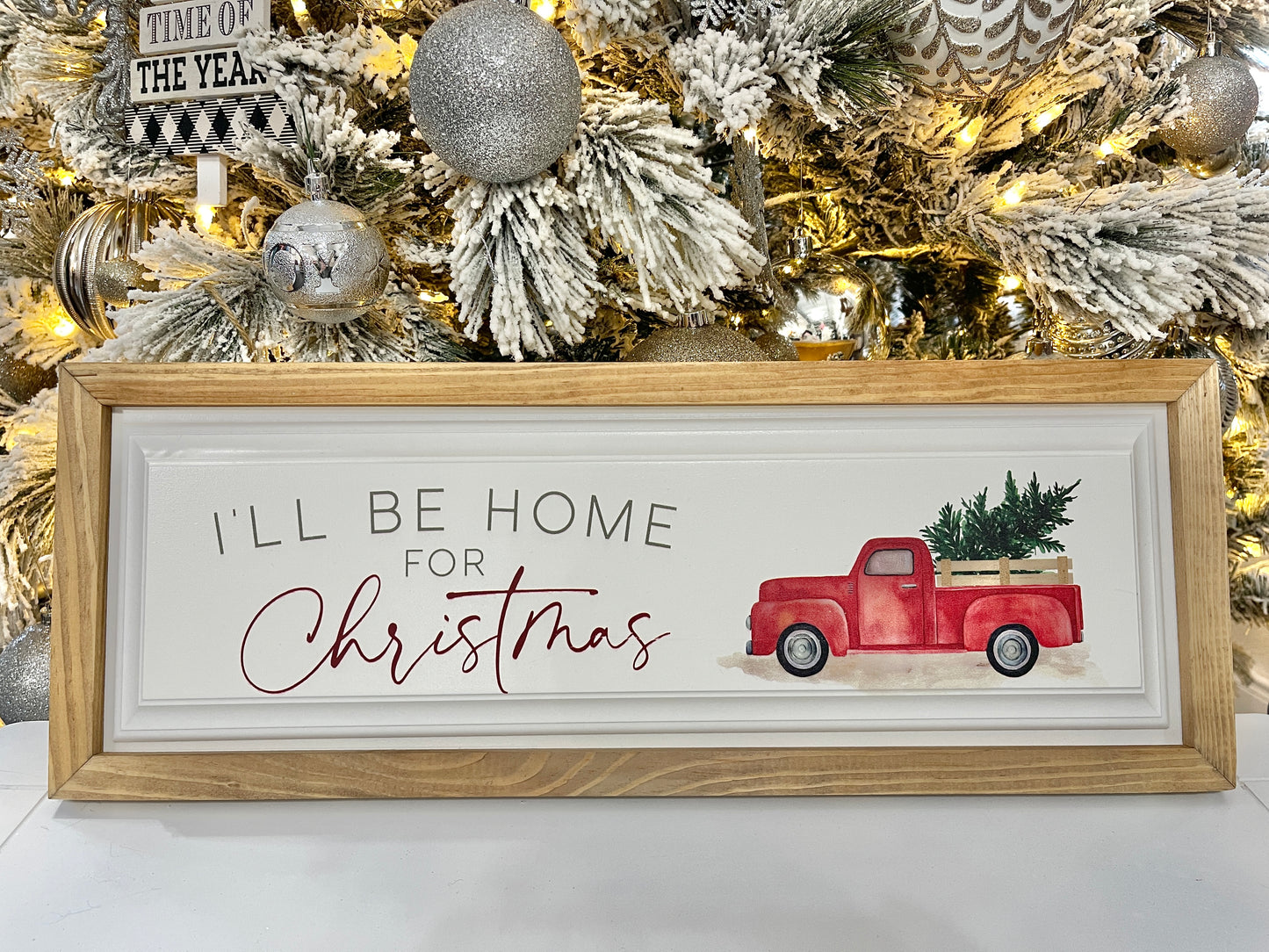 I'll Be Home For Christmas Sign