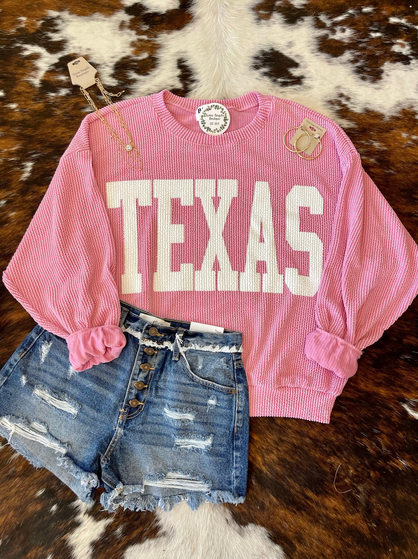 Pink Texas Pullover