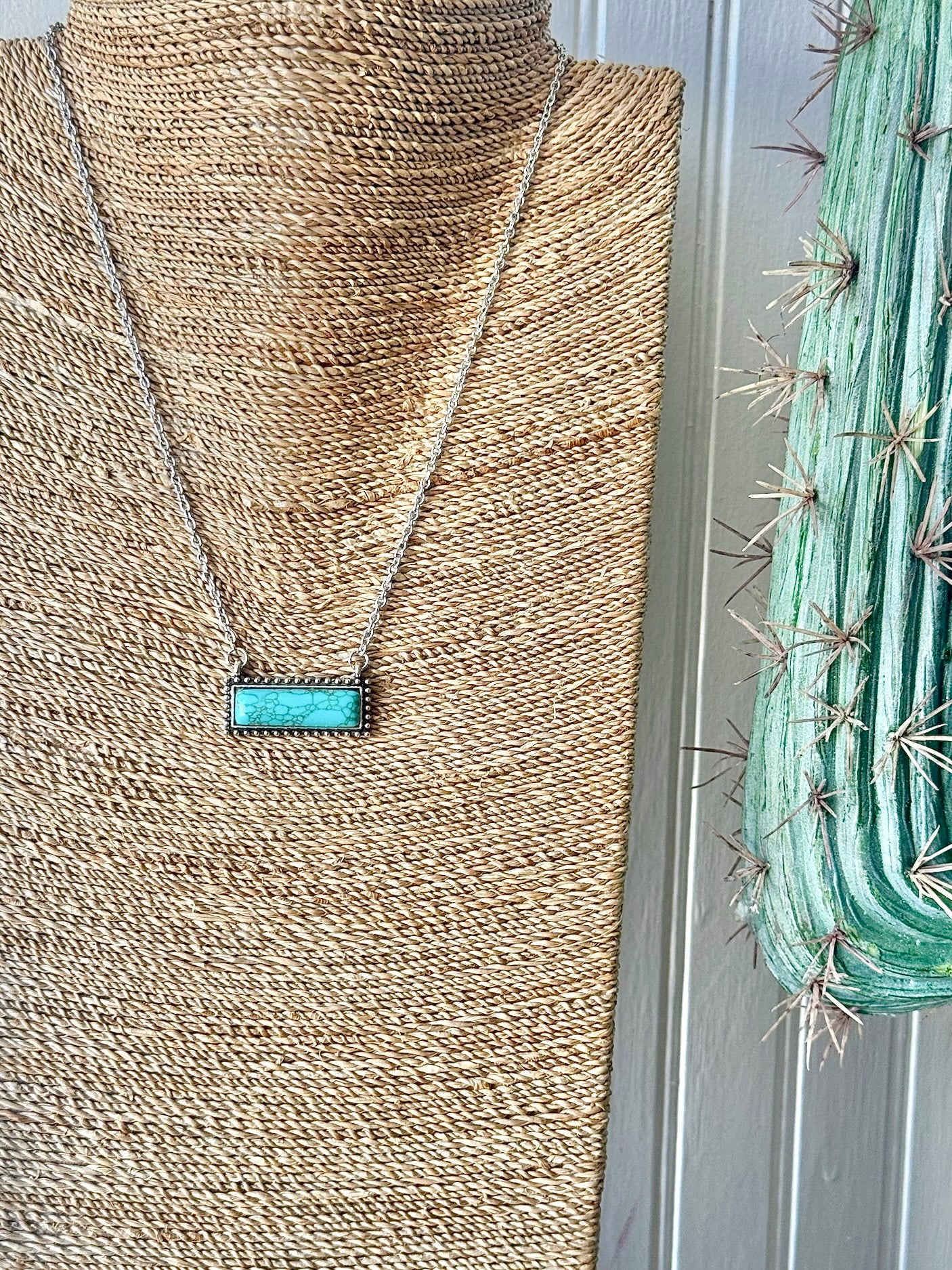 Turquoise Bar Necklace