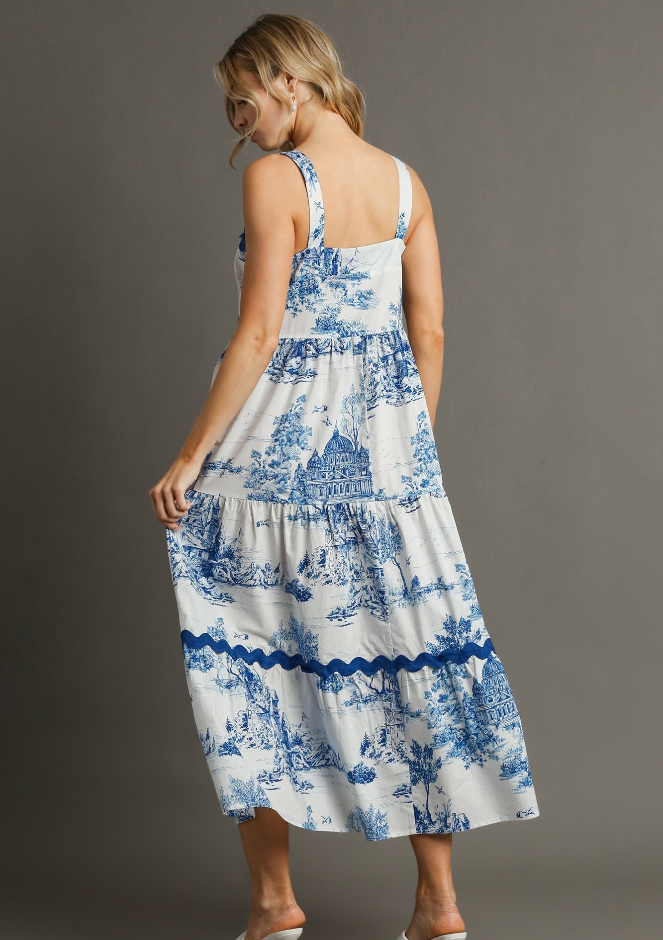 50% Off - Blue Waters Vintage Print Maxi