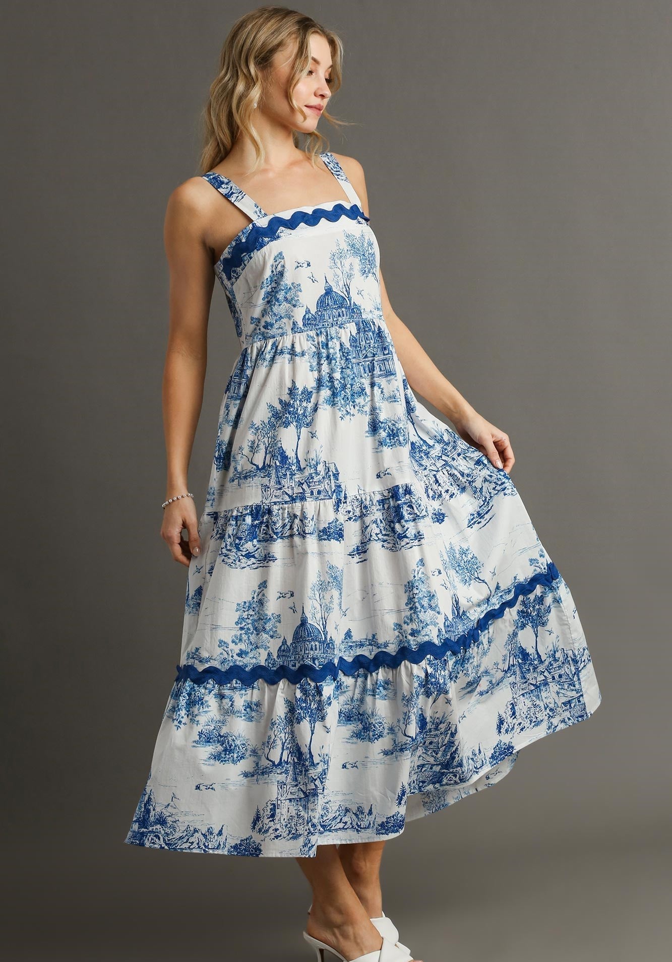 50% Off - Blue Waters Vintage Print Maxi