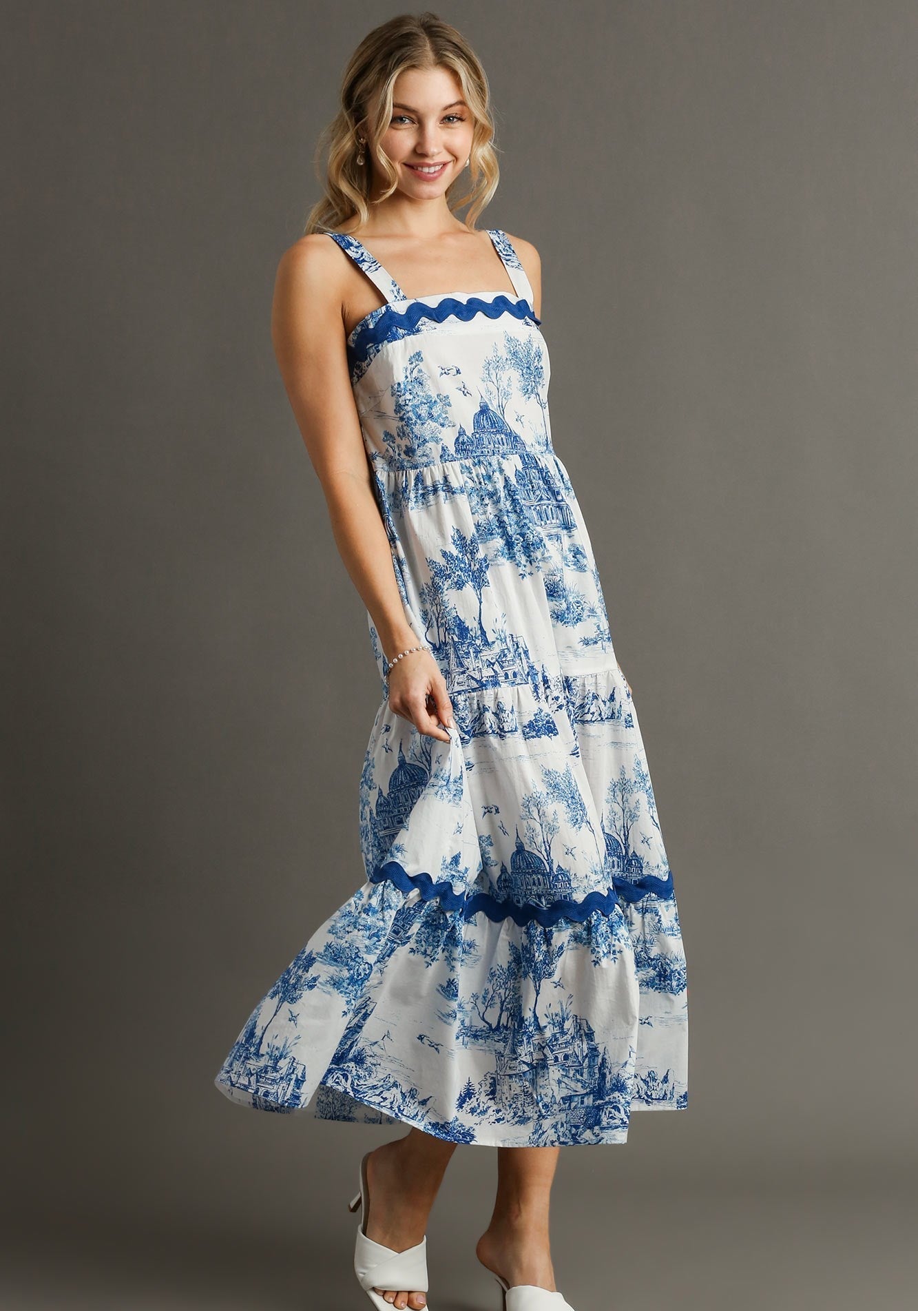50% Off - Blue Waters Vintage Print Maxi