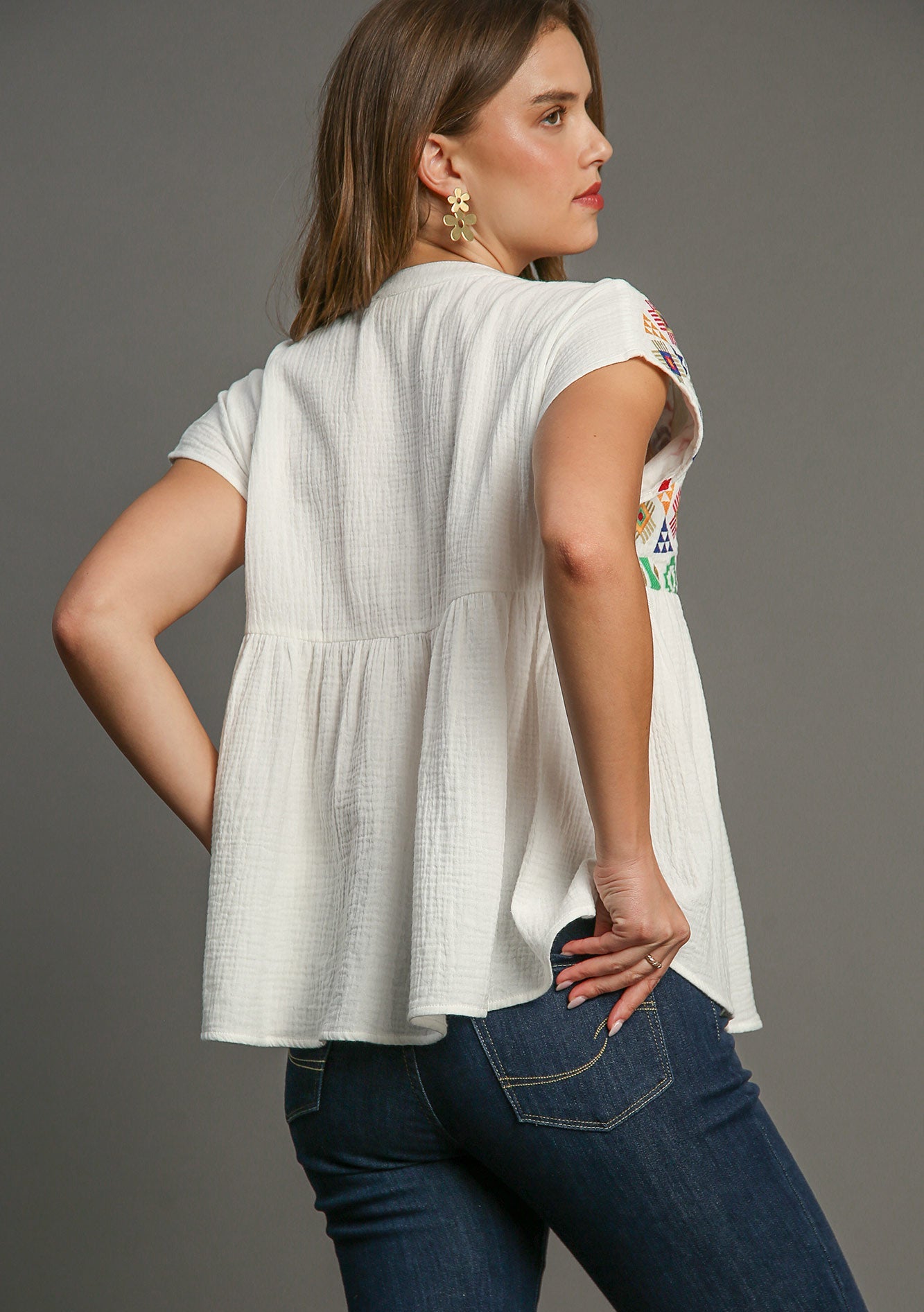 Strawberry Summer Embroidered Blouse