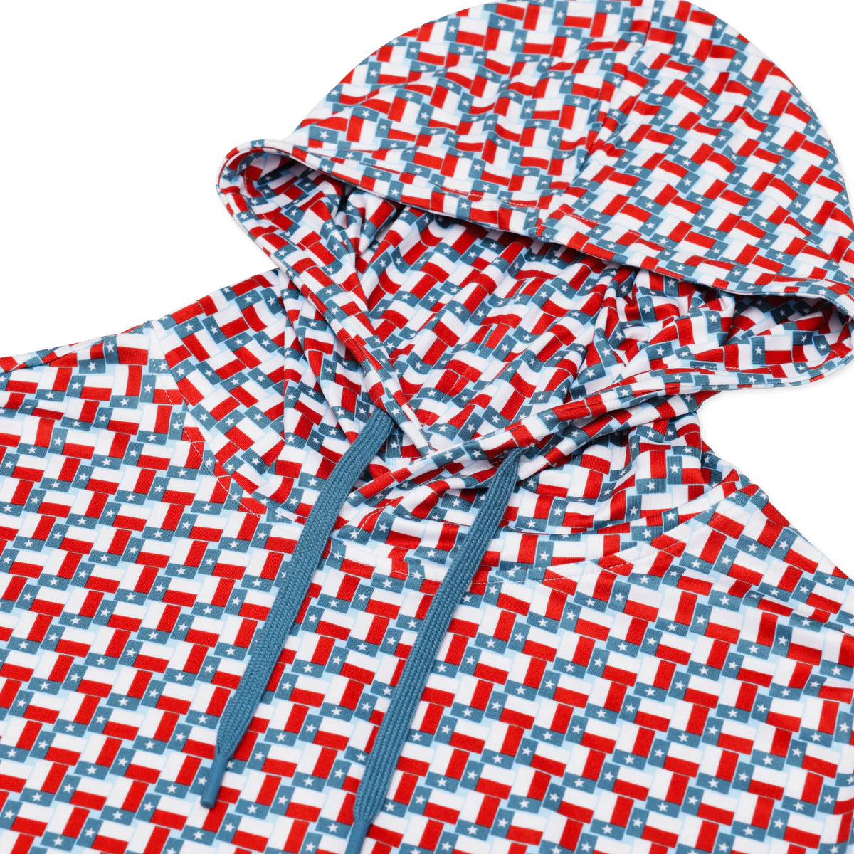 Texas Flag Print Burlebo Performance Hoodie
