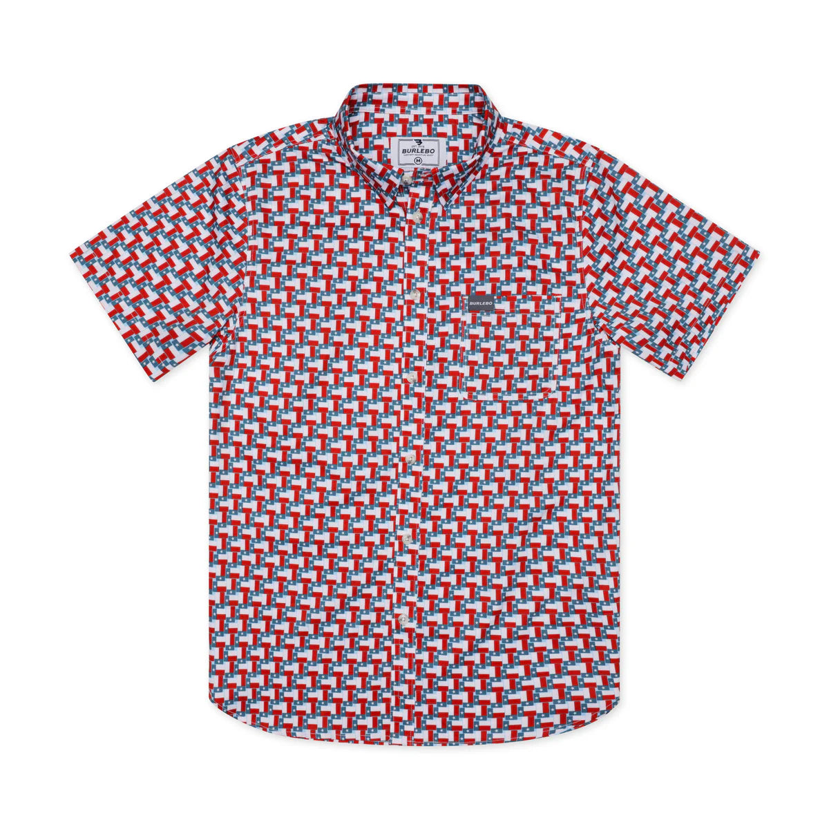 RESTOCK Texas Flags Burlebo Button Up