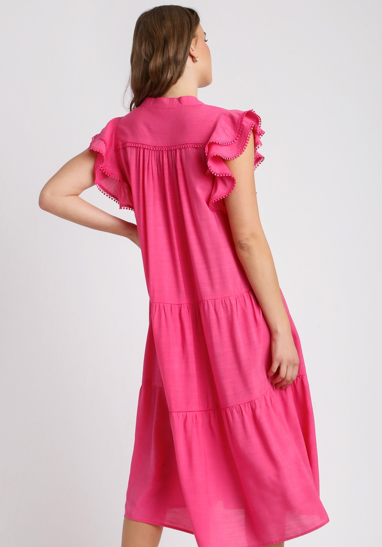 She's A Dreamer Hot Pink Mid Maxi Dress