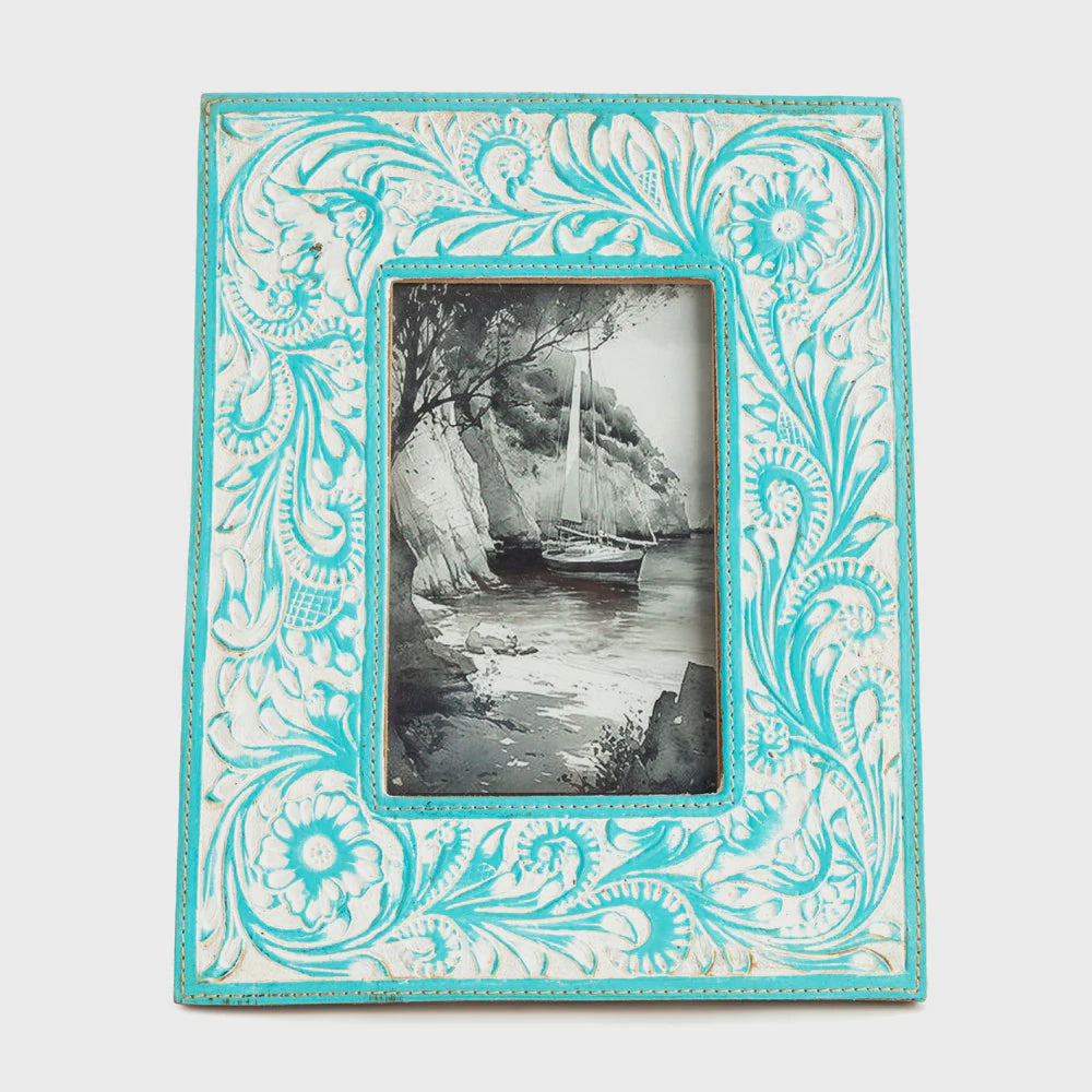MYRA Tooled Leather Picture Frame