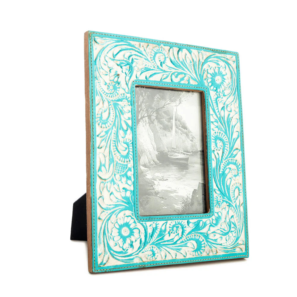 MYRA Tooled Leather Picture Frame