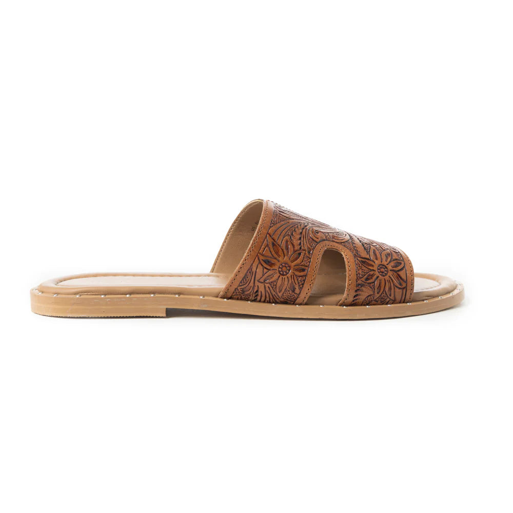 MYRA Tooled Leather Sandals