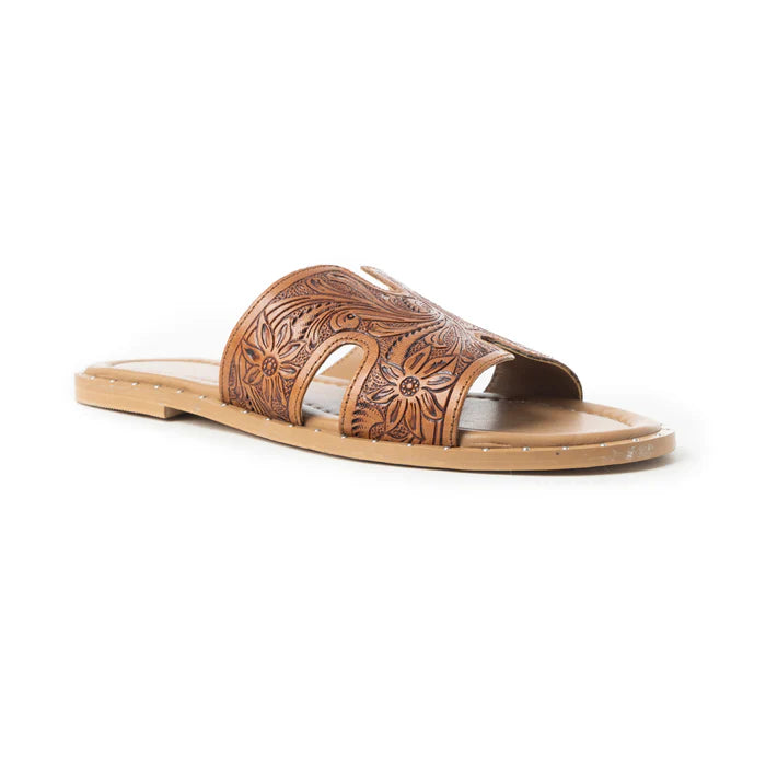 MYRA Tooled Leather Sandals