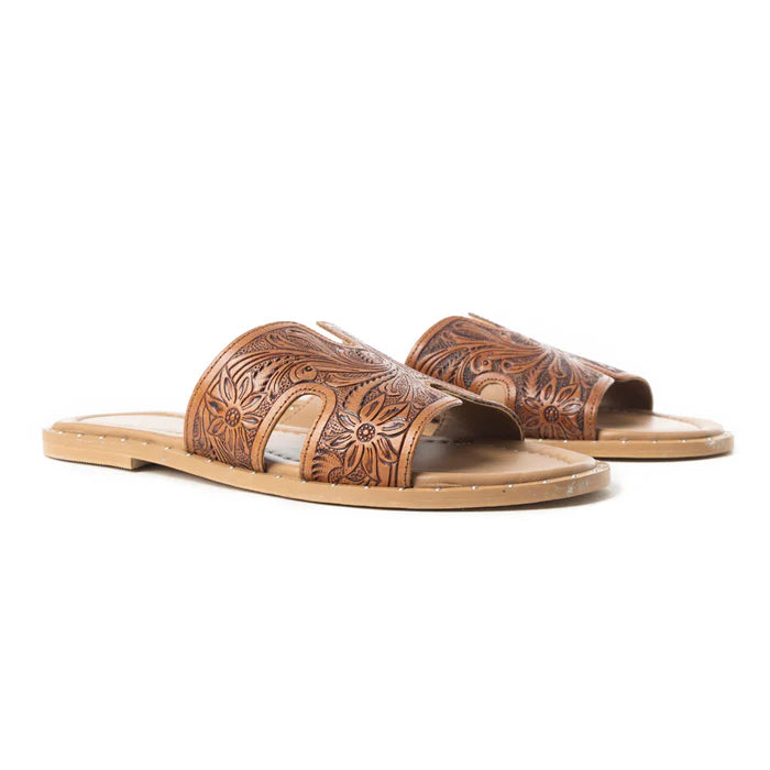 MYRA Tooled Leather Sandals