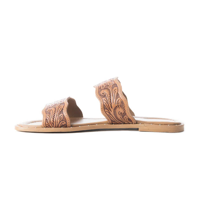 50% Off - MYRA Tooled Leather Sandals