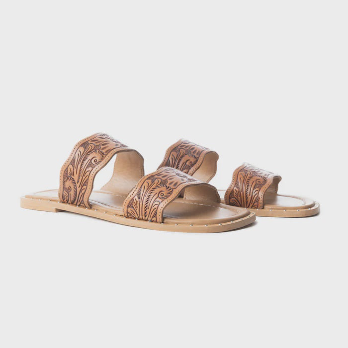 MYRA Tooled Leather Sandals