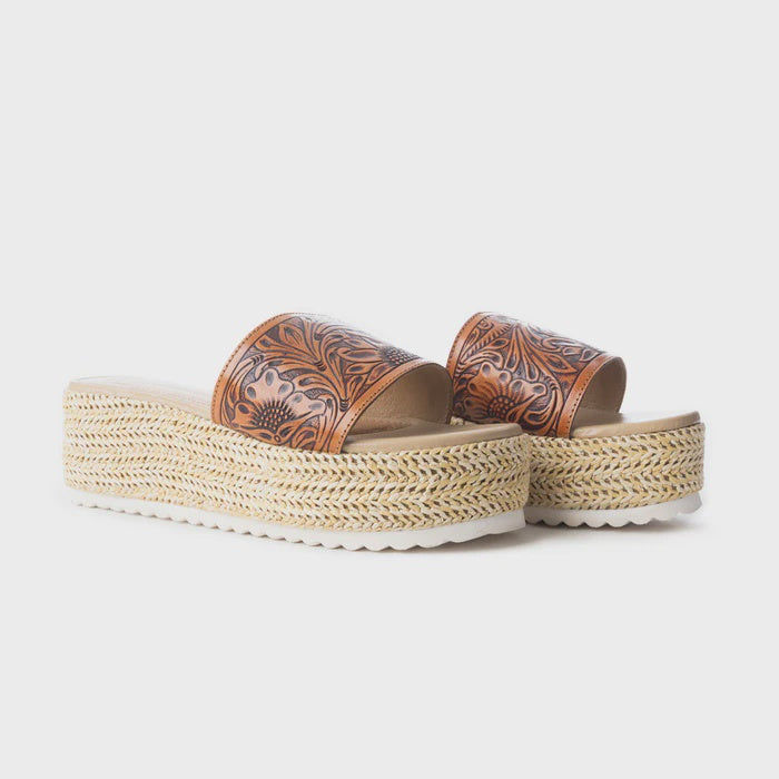 MYRA Tooled Leather Platforms