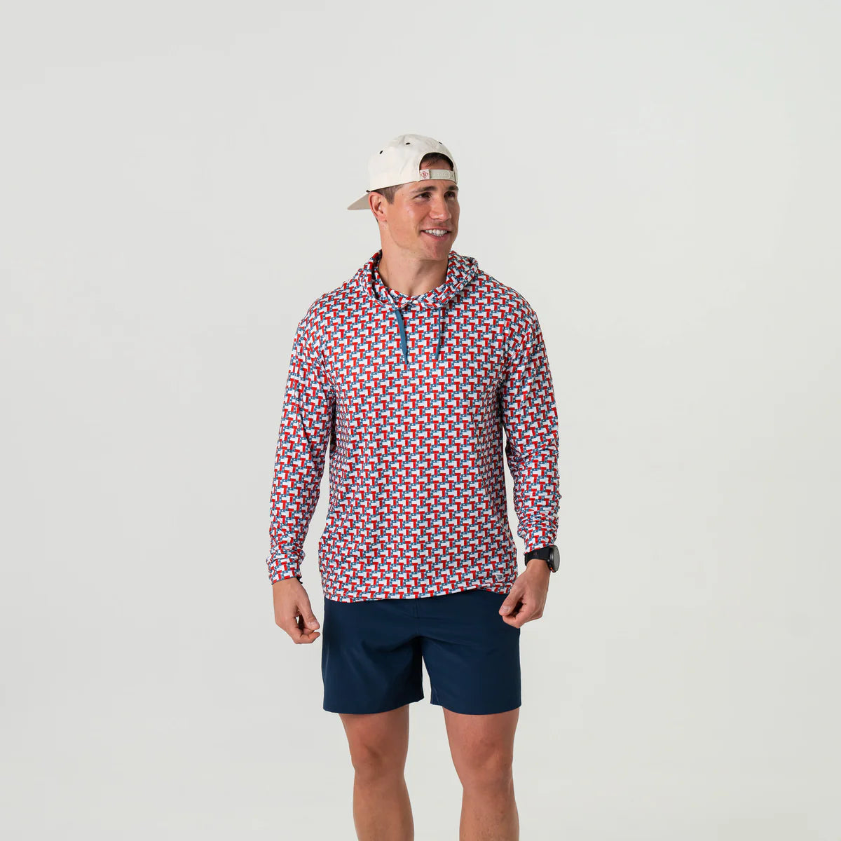 Texas Flag Print Burlebo Performance Hoodie