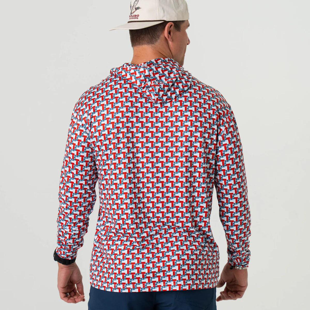 Texas Flag Print Burlebo Performance Hoodie