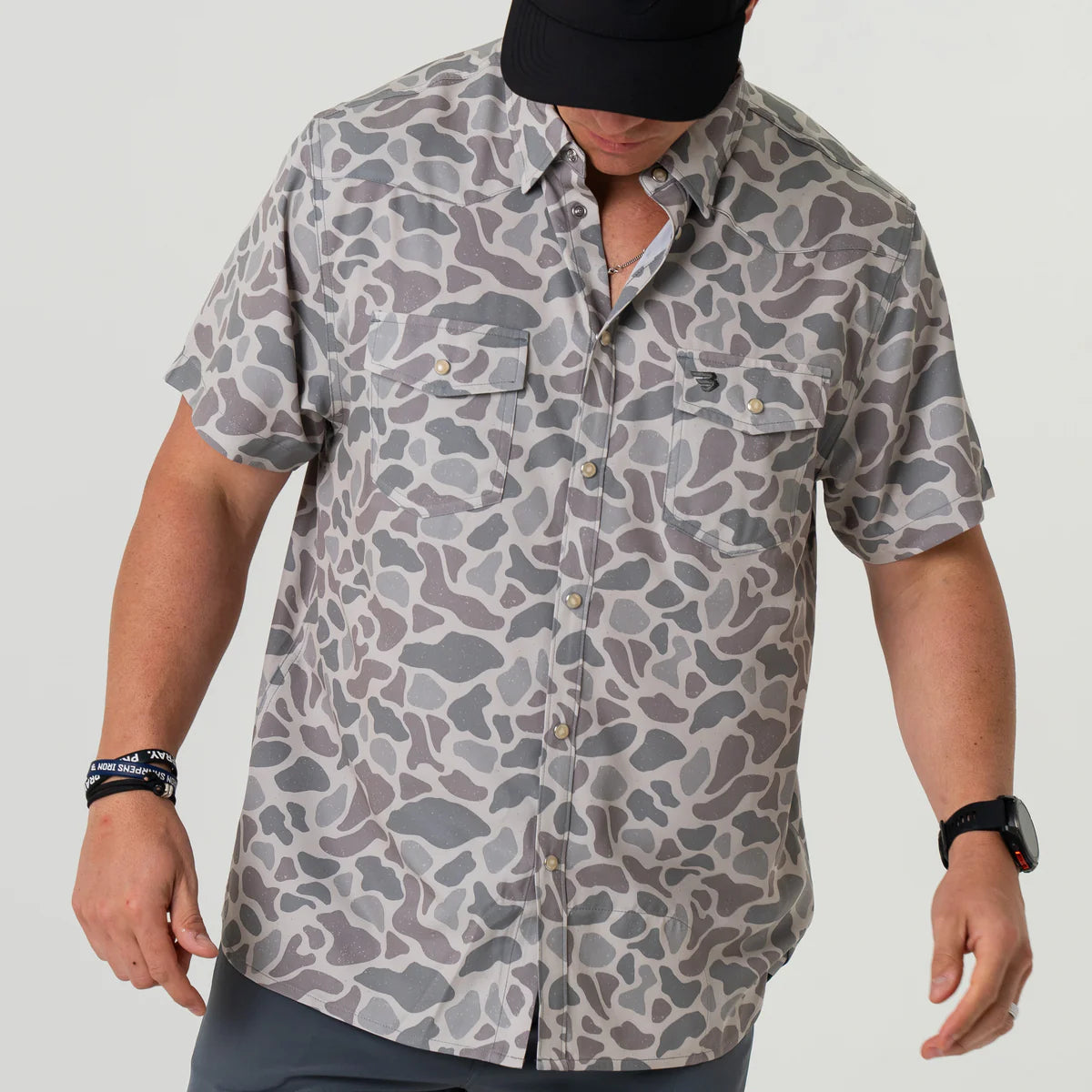 Camo Burlebo Button Up