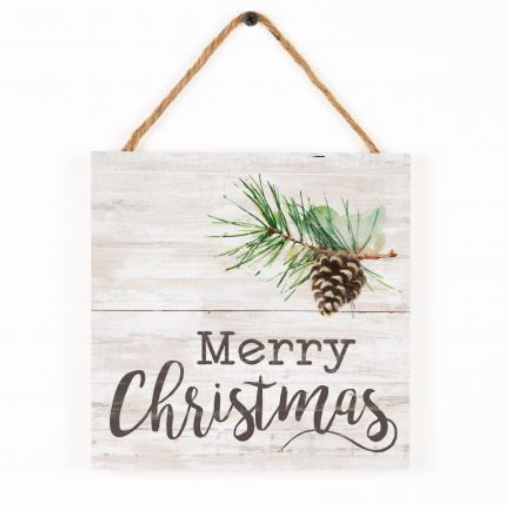 Merry Christmas Wooden Sign