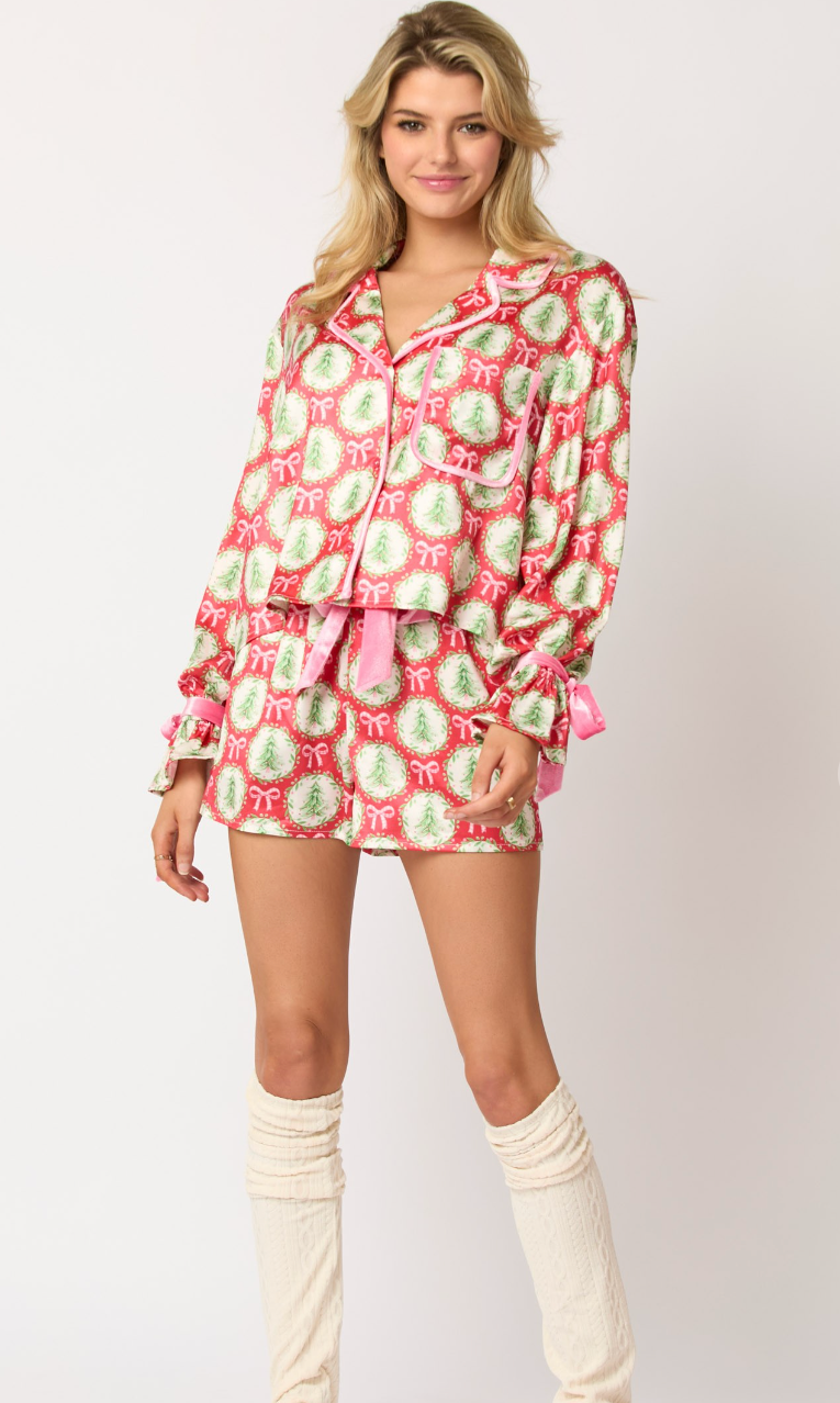 50% Off - Oh Christmas Tree Red PJ Set