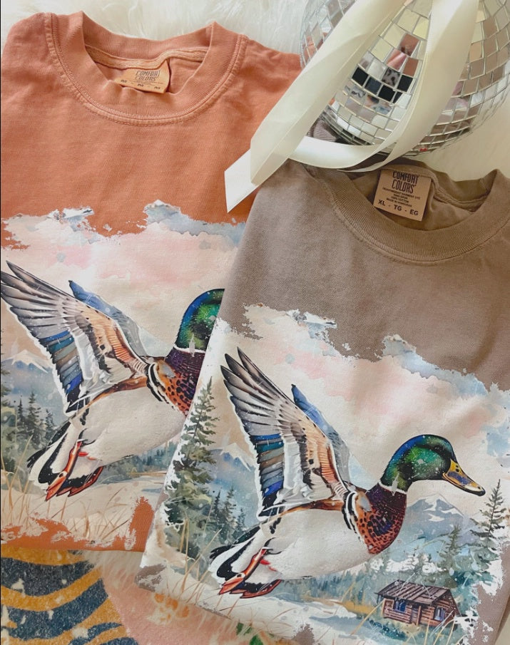 Mallard Duck Brown Graphic Tee