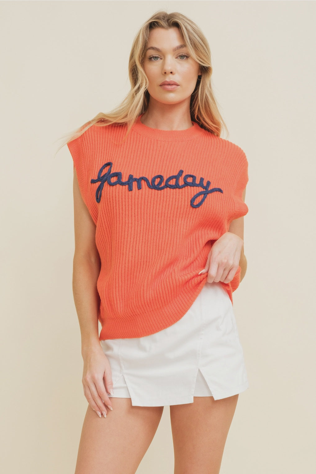 Bobcats Orange Gameday Knit Top