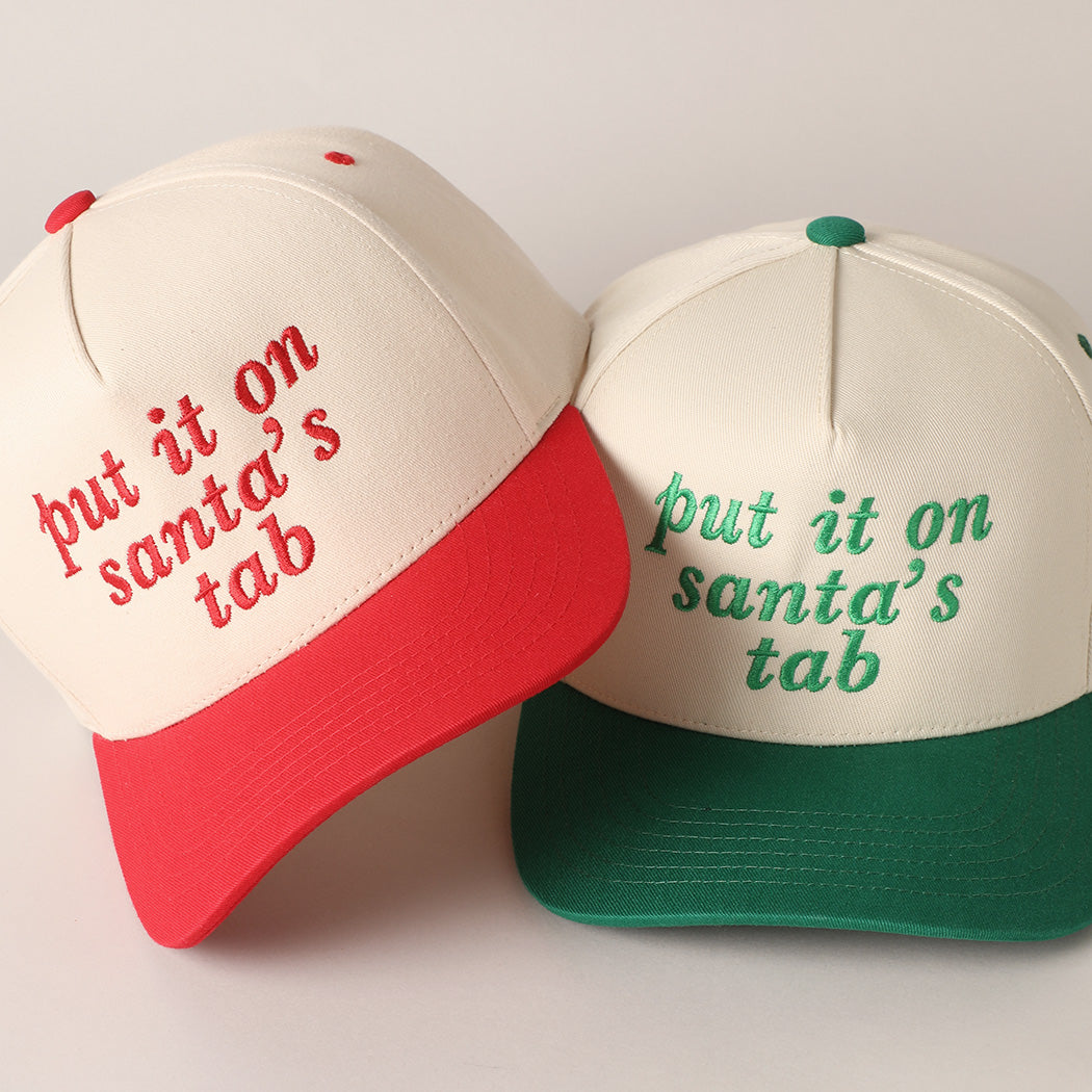 Put It On Santa's Tab Green Trucker Hat