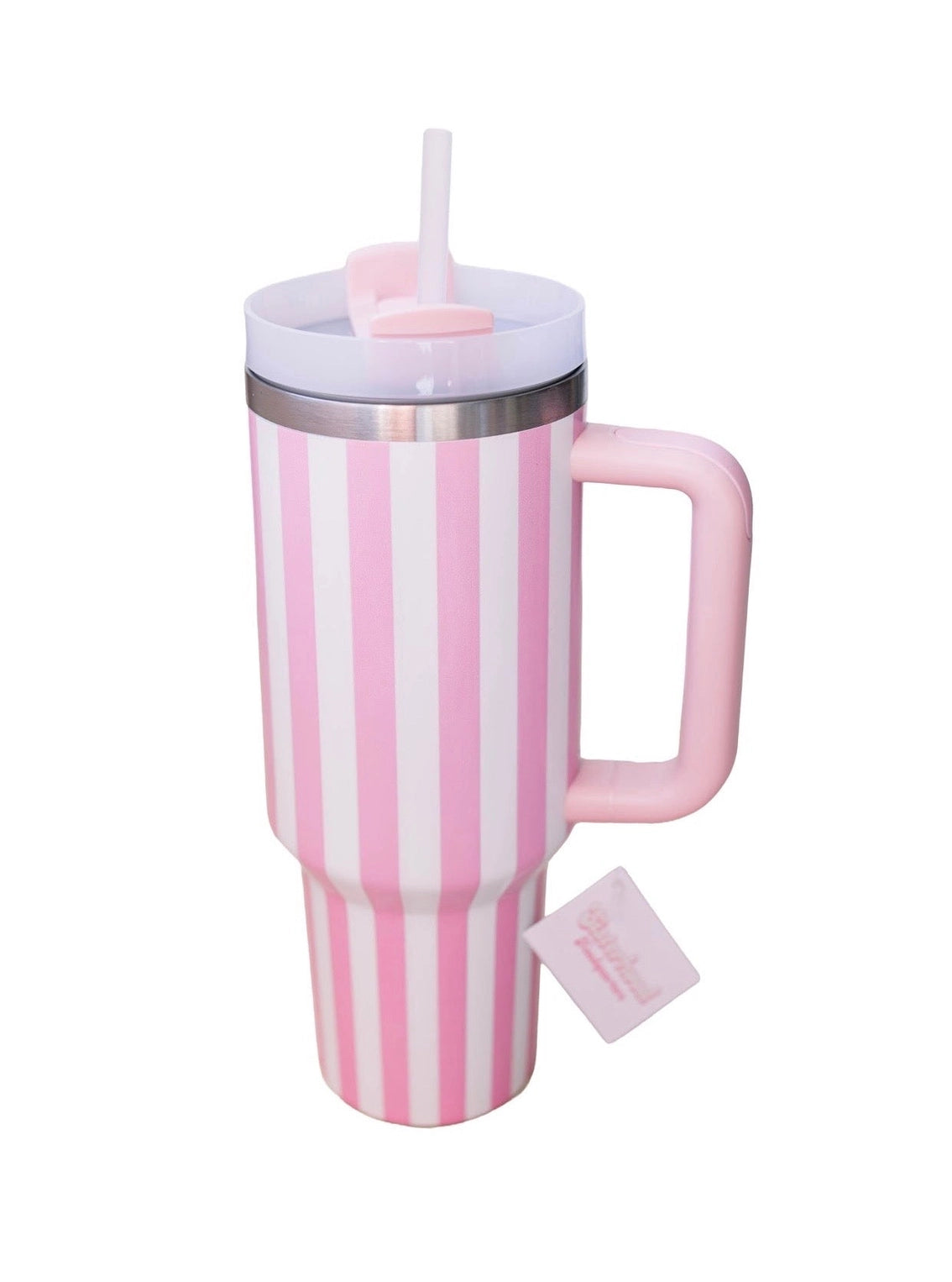 Pink Striped Tumbler
