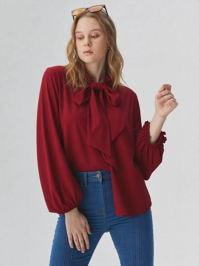 50% Off - Come On Baby Burgundy Blouse
