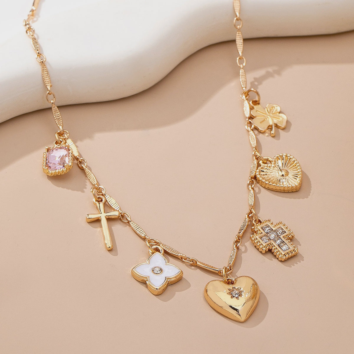 RESTOCK Gold Charm Necklace