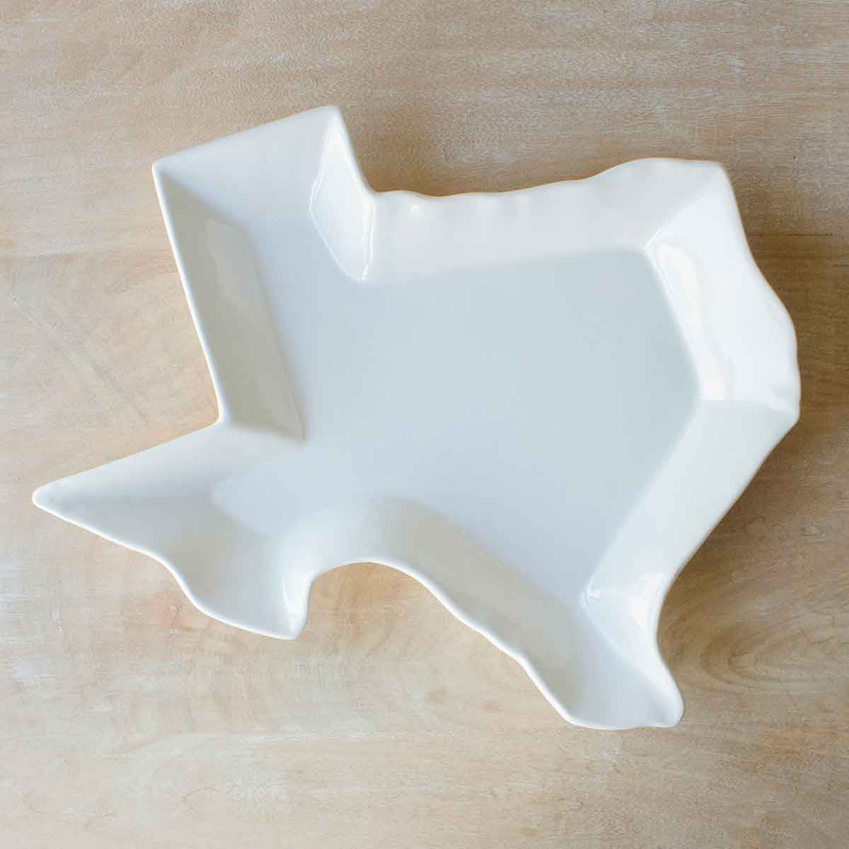 Large White Texas Shaped Platter