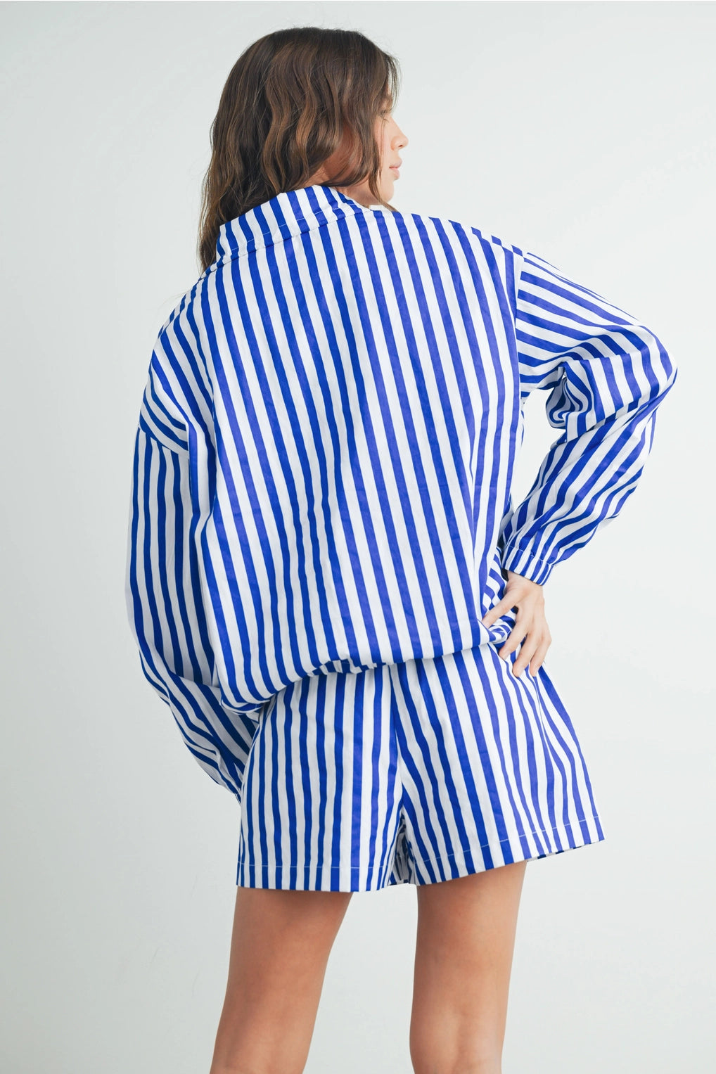 ASU Royal Blue Striped Sweatshirt