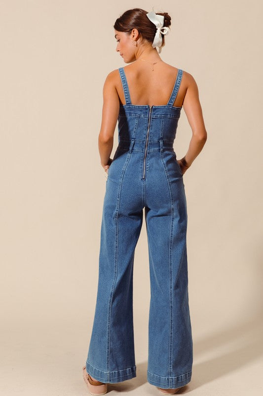 Livin' The Dream Denim Jumpsuit